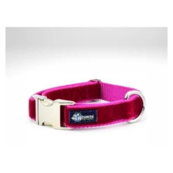 2 Hounds Design | Ensemble Collier Et Laisse Pour Chien En Velours | Rose Framboise