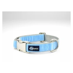 2 Hounds Design | Ensemble Collier Pour Chien Et Laisse En Velours | Bleu Ciel