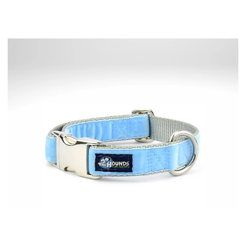 2 Hounds Design | Ensemble Collier Pour Chien Et Laisse En Velours | Bleu Ciel 3 2 Hounds Design | Ensemble Collier Pour Chien Et Laisse En Velours | Bleu Ciel