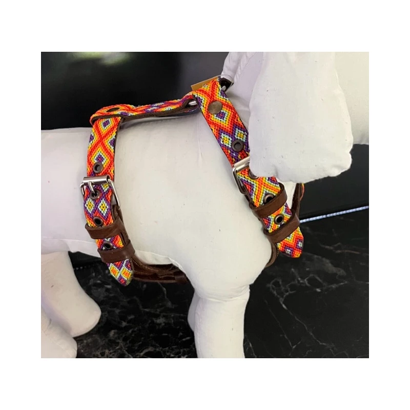 Ahorasi | Chien | Harnais En Cuir Tissage Mexicain 4 Ahorasi | Chien | Harnais En Cuir Tissage Mexicain – Image 2