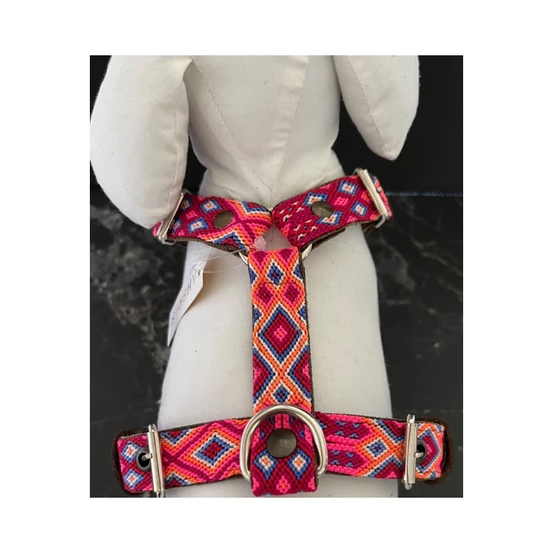 Ahorasi | Chien | Harnais Tissage Mexicain Sur Cuir 3 Ahorasi | Chien | Harnais Tissage Mexicain Sur Cuir