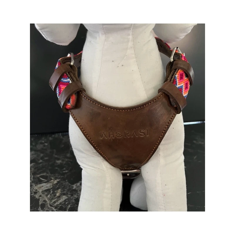 Ahorasi | Chien | Harnais Tissage Mexicain Sur Cuir 4 Ahorasi | Chien | Harnais Tissage Mexicain Sur Cuir – Image 2