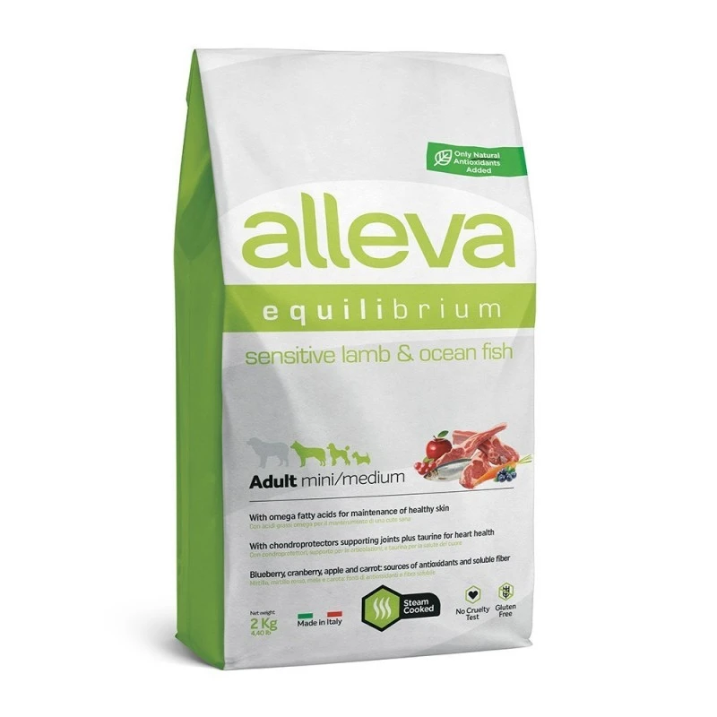 Alleva Equilibrium Sensitive Agneau Et Poisson | Croquettes Sans Gluten Pour Chien Adulte Mini/Medium 3 Alleva Equilibrium Sensitive Agneau Et Poisson | Croquettes Sans Gluten Pour Chien Adulte Mini/Medium