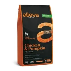 Alleva Natural Poulet Et Potiron | Croquettes Pour Chien Adulte Medium