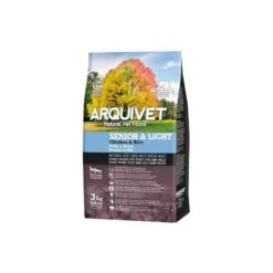Arquivet | Croquettes Pour Chiens âgées Ou En Surpoids Senior Et Light Au Poulet Et Riz 3 Kg