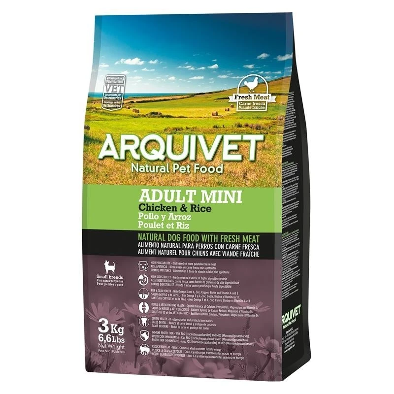 Arquivet | Croquettes Pour Petit Chien Adulte Au Poulet 3kg 3 Arquivet | Croquettes Pour Petit Chien Adulte Au Poulet 3kg