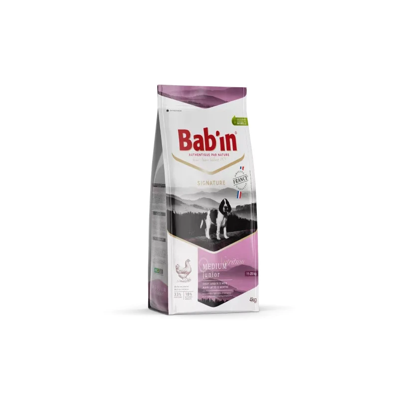 Bab'In | Chien | Croquette Medium Junior - Poulet 3 Bab'In | Chien | Croquette Medium Junior - Poulet