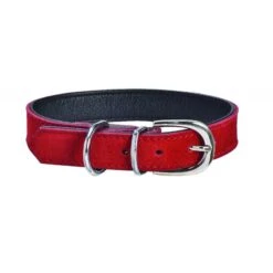 Bobby Aspen | Collier Pour Chien En Cuir Et Suédine | Rouge