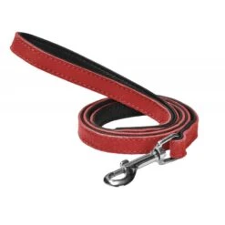 Bobby Aspen | Laisse Pour Chien En Cuir Et Suédine | Rouge