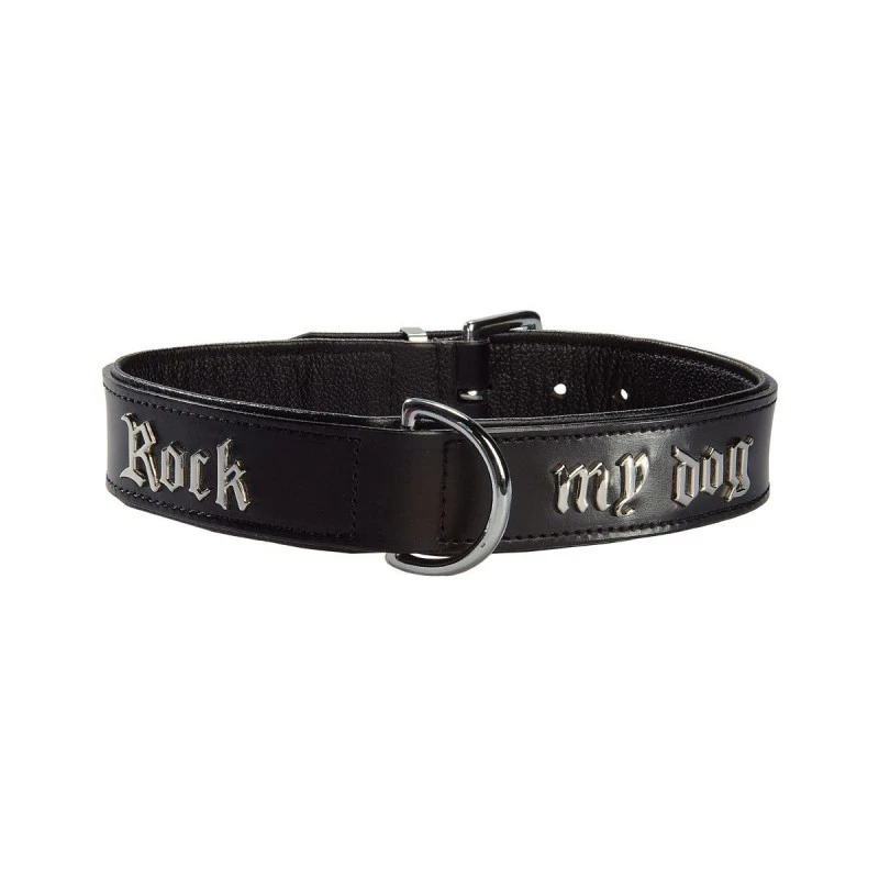 Bobby | Chien | Collier Rock My Dog En Cuir Noir 3 Bobby | Chien | Collier Rock My Dog En Cuir Noir