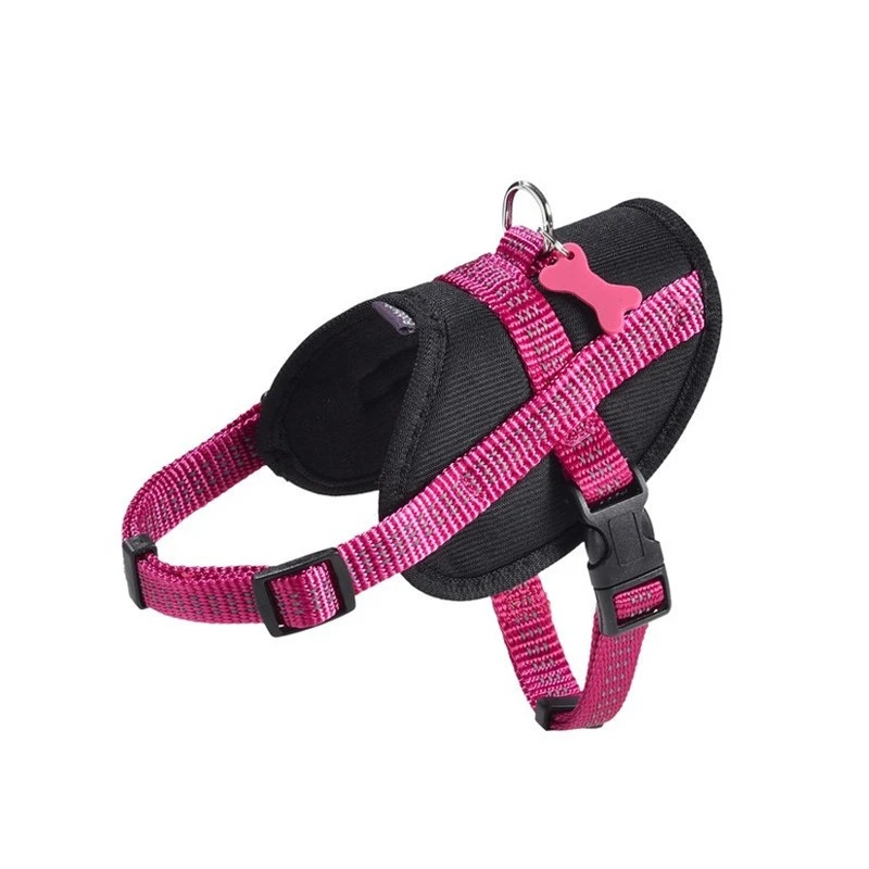 Bobby Easy | Chien | Harnais En Nylon Avec Surpiqûres Réfléchissantes | Fushia 3 Bobby Easy | Chien | Harnais En Nylon Avec Surpiqûres Réfléchissantes | Fushia