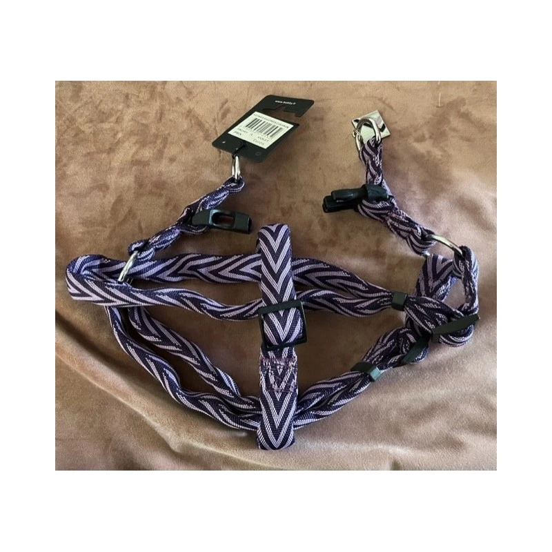 Bobby | Harnais Baudrier Mauve Avec Médaille Chevrons 3 Bobby | Harnais Baudrier Mauve Avec Médaille Chevrons