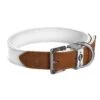 Bobby Hasard | Collier Pour Chien En Simili Cuir Et Suédine Chic | Blanc