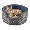 Bobby | Nid Geisha | Corbeille Moelleuse Pour Chat Et Chien | Bleu -Fournitures Pour Chiens bobby nid geisha corbeille moelleuse pour chat et chien bleu