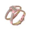 Camon | Harnais Pour Chien En Cuir Avec Strass Double Réglage | Rose -Fournitures Pour Chiens camon harnais pour chien en cuir avec strass double reglage rose