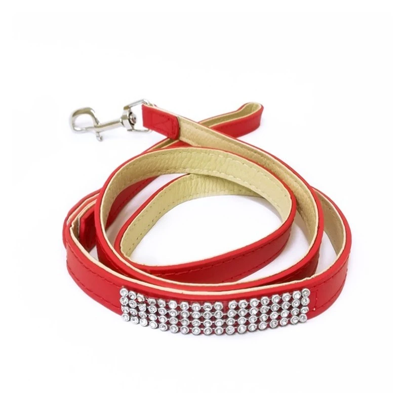 Camon | Laisse En Cuir Avec Strass | 120 Cm 4 Camon | Laisse En Cuir Avec Strass | 120 Cm – Image 2
