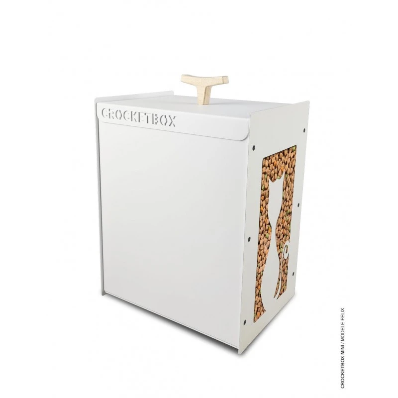 CrockeBox | Mini Felix Blanc | Boite à Croquettes |Pour Chien Et Chat 5 CrockeBox | Mini Felix Blanc | Boite à Croquettes |Pour Chien Et Chat – Image 3