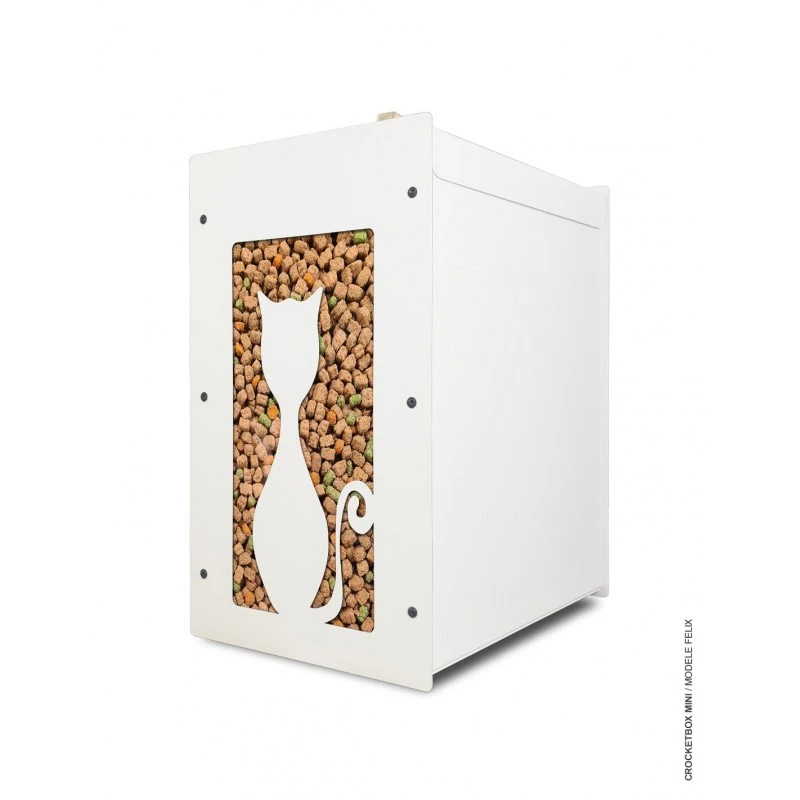 CrockeBox | Mini Felix Blanc | Boite à Croquettes |Pour Chien Et Chat 3 CrockeBox | Mini Felix Blanc | Boite à Croquettes |Pour Chien Et Chat