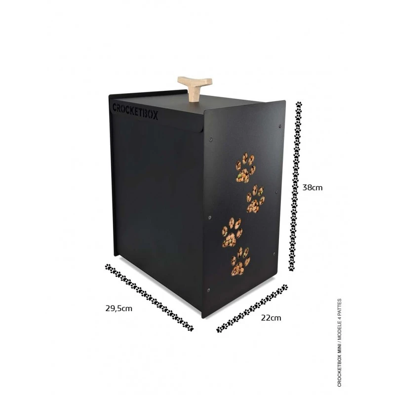 CROCKETBOX | Chien & Chat | Meuble Mini 4 Pattes Noir 10kg 4 CROCKETBOX | Chien & Chat | Meuble Mini 4 Pattes Noir 10kg – Image 3