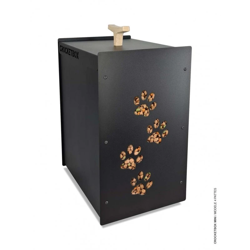 CROCKETBOX | Chien & Chat | Meuble Mini 4 Pattes Noir 10kg 2 CROCKETBOX | Chien & Chat | Meuble Mini 4 Pattes Noir 10kg