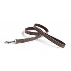 Da Vinci | Laisse En Cuir Végétal Et Tweed Pour Chien | Marron Ou Noir -Fournitures Pour Chiens da vinci laisse en cuir vegetal et tweed pour chien marron ou noir 2