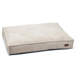 Designed By Lotte | Matelas Chien Ou Chiot En VELOURS Côtelé | Beige