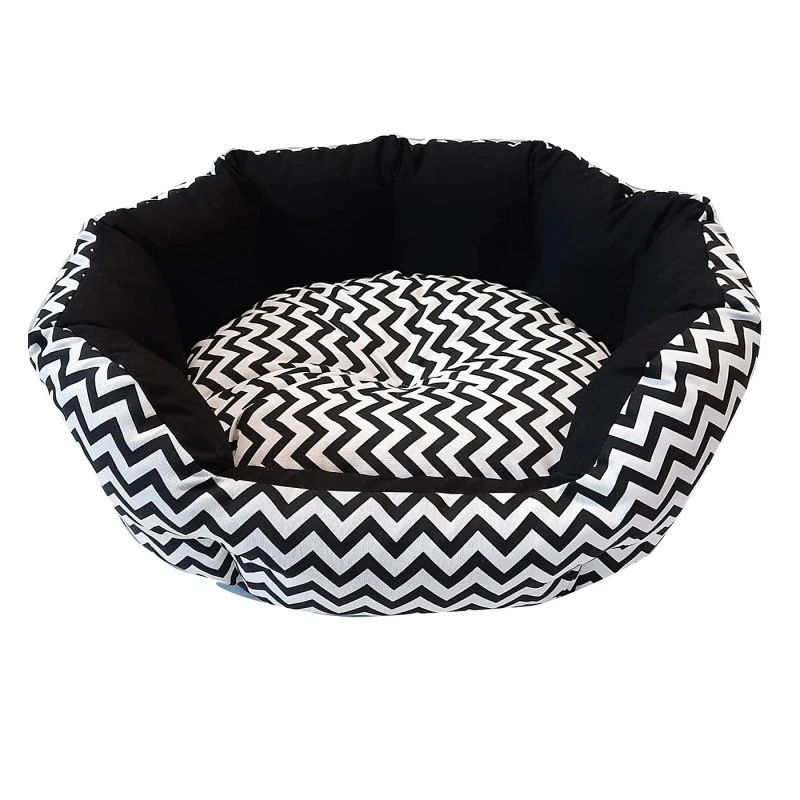 Distridog | Chien Et Chat | Panier Ovale Zigzag Noir 60 Cm 3 Distridog | Chien Et Chat | Panier Ovale Zigzag Noir 60 Cm