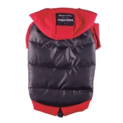 Doggy Dolly | Doudoune Pour Chien Molletonnée | Rouge Et Noir