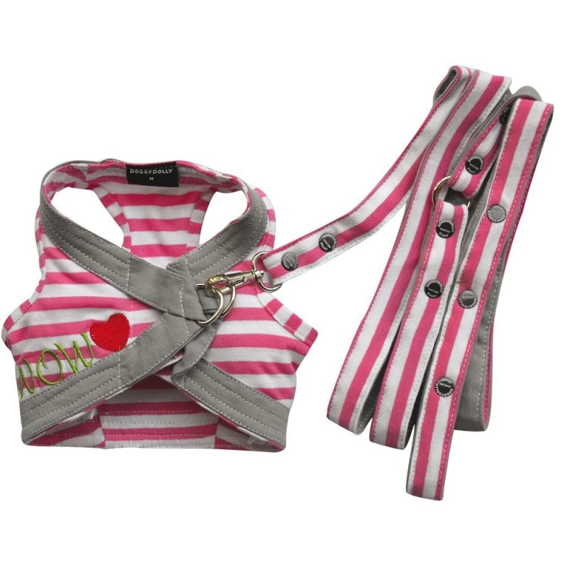 Doggy Dolly | Ensemble Harnais Veste Pour Chien Et Laisse à Rayures 3 Doggy Dolly | Ensemble Harnais Veste Pour Chien Et Laisse à Rayures