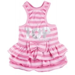 Doggy Dolly Top Model | Robe T-shirt Rayée Pour Chienne | Rose