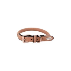 Doogy | Chien | Collier En Cuir Roulé| Beige