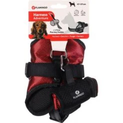 Flamingo | Chien | Harnais Adventure Rouge -Fournitures Pour Chiens flamingo chien harnais adventure rouge 2
