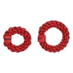 Flamingo Vokas | Anneau En Corde | Jouet Pour Chien | Rouge / Noir