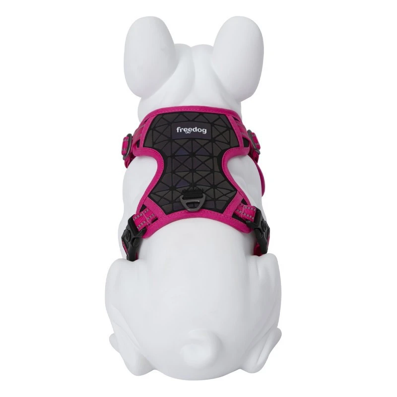 Freedog | Chien | Harnais Réfléchissant BORÉAL Fushia (rose) 4 Freedog | Chien | Harnais Réfléchissant BORÉAL Fushia (rose) – Image 2
