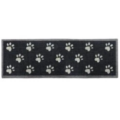Howler & Scratch | Tapis D'entrée Long Motifs Pattes De Chien | Noir