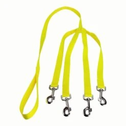 Jokidog | Chien | Laisse Quadruple En Nylon | Jaune
