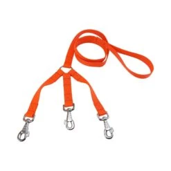 Jokidog | Laisse 3 Chiens En Nylon Orange