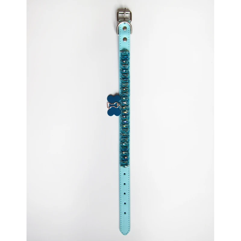 KFarah | Chien | Collier Goutte Bleu Ciel 7 KFarah | Chien | Collier Goutte Bleu Ciel – Image 5