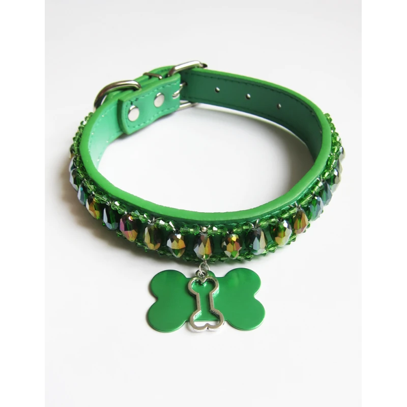 KFarah | Chien | Collier Goutte Vert 6 KFarah | Chien | Collier Goutte Vert – Image 4
