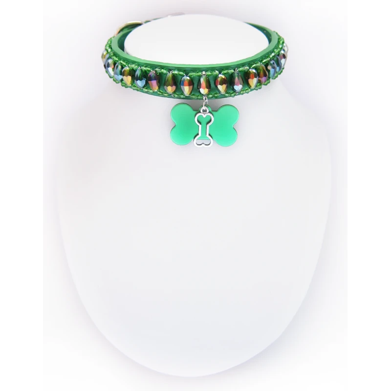 KFarah | Chien | Collier Goutte Vert 3 KFarah | Chien | Collier Goutte Vert