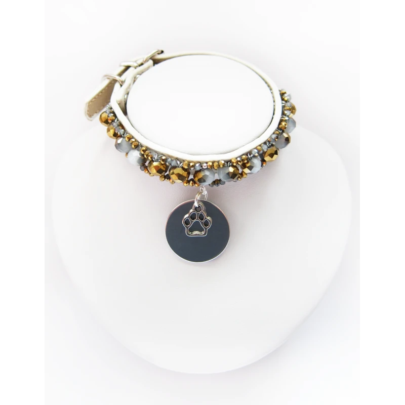 KFarah | Chien Et Chiot | Collier Simple Blanc Cristal 4 KFarah | Chien Et Chiot | Collier Simple Blanc Cristal – Image 2