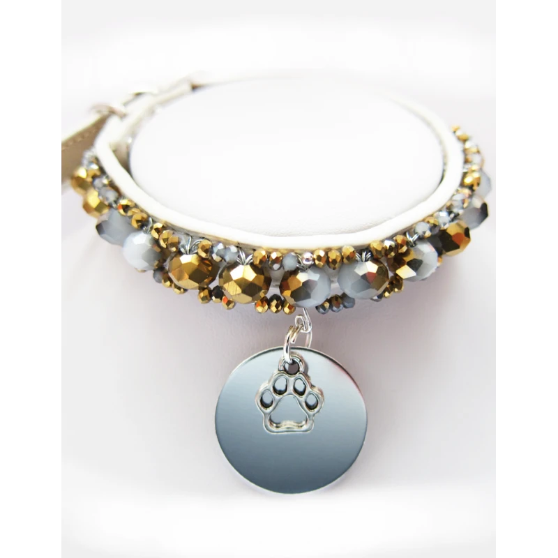 KFarah | Chien Et Chiot | Collier Simple Blanc Cristal 6 KFarah | Chien Et Chiot | Collier Simple Blanc Cristal – Image 4