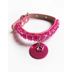 KFarah | Chien Et Chiot | Collier Simple Fuchsia Cristal 9 KFarah | Chien Et Chiot | Collier Simple Fuchsia Cristal -Fournitures Pour Chiens kfarah chien et chiot collier simple fuchsia cristal 2