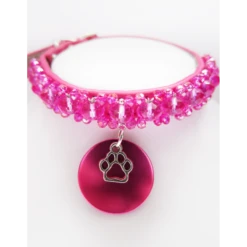 KFarah | Chien Et Chiot | Collier Simple Fuchsia Cristal 11 KFarah | Chien Et Chiot | Collier Simple Fuchsia Cristal -Fournitures Pour Chiens kfarah chien et chiot collier simple fuchsia cristal 4
