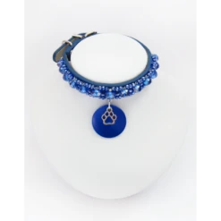 KFarah | Chien Et Chiot | Collier Simple Marine Cristal