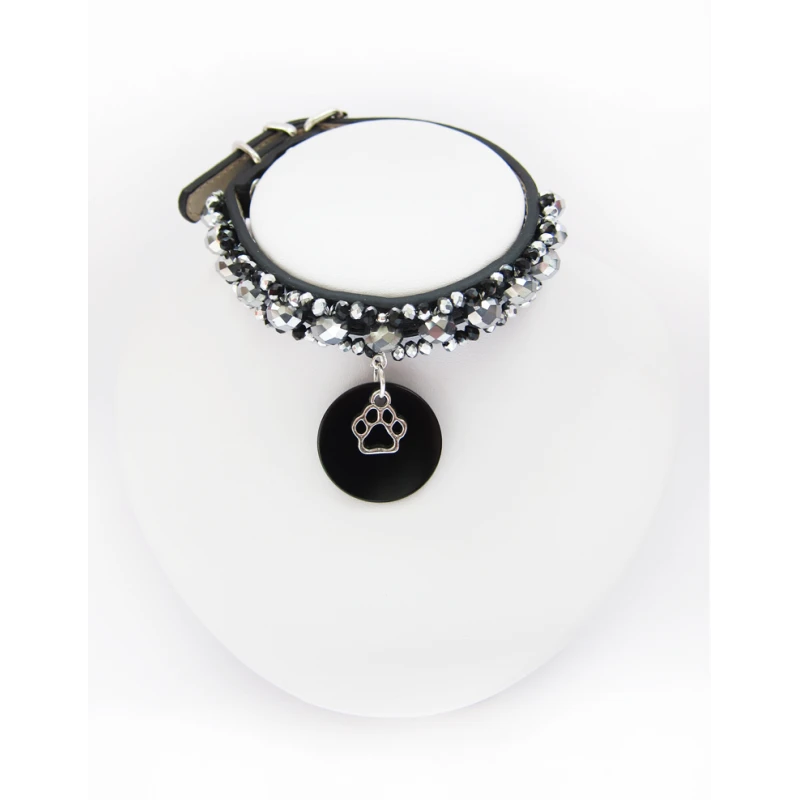 KFarah | Chien Et Chiot | Collier Simple Noir Cristal 3 KFarah | Chien Et Chiot | Collier Simple Noir Cristal