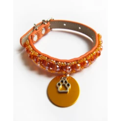 KFarah | Chien Et Chiot | Collier Simple Orange Cristal 9 KFarah | Chien Et Chiot | Collier Simple Orange Cristal -Fournitures Pour Chiens kfarah chien et chiot collier simple orange cristal 2
