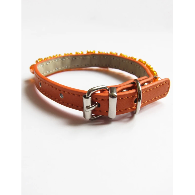 KFarah | Chien Et Chiot | Collier Simple Orange Cristal 6 KFarah | Chien Et Chiot | Collier Simple Orange Cristal – Image 4
