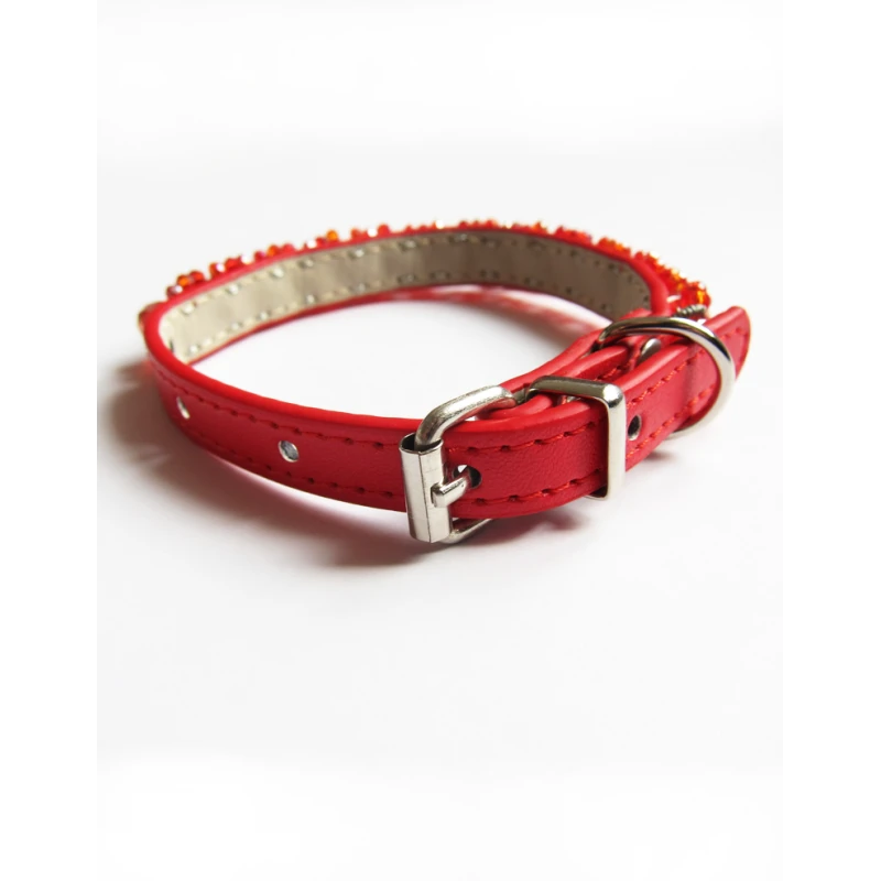 KFarah | Chien Et Chiot | Collier Simple Rouge Cristal 5 KFarah | Chien Et Chiot | Collier Simple Rouge Cristal – Image 3
