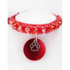 KFarah | Chien Et Chiot | Collier Simple Rouge Cristal 10 KFarah | Chien Et Chiot | Collier Simple Rouge Cristal -Fournitures Pour Chiens kfarah chien et chiot collier simple rouge cristal 3